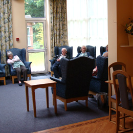 The Spacious Lounge at St. Martin's Nursing Home